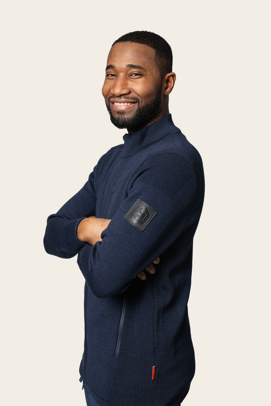 Henmark Sweaters & Hoodies M MERINO FZ SWEATER Midnight Blue XS