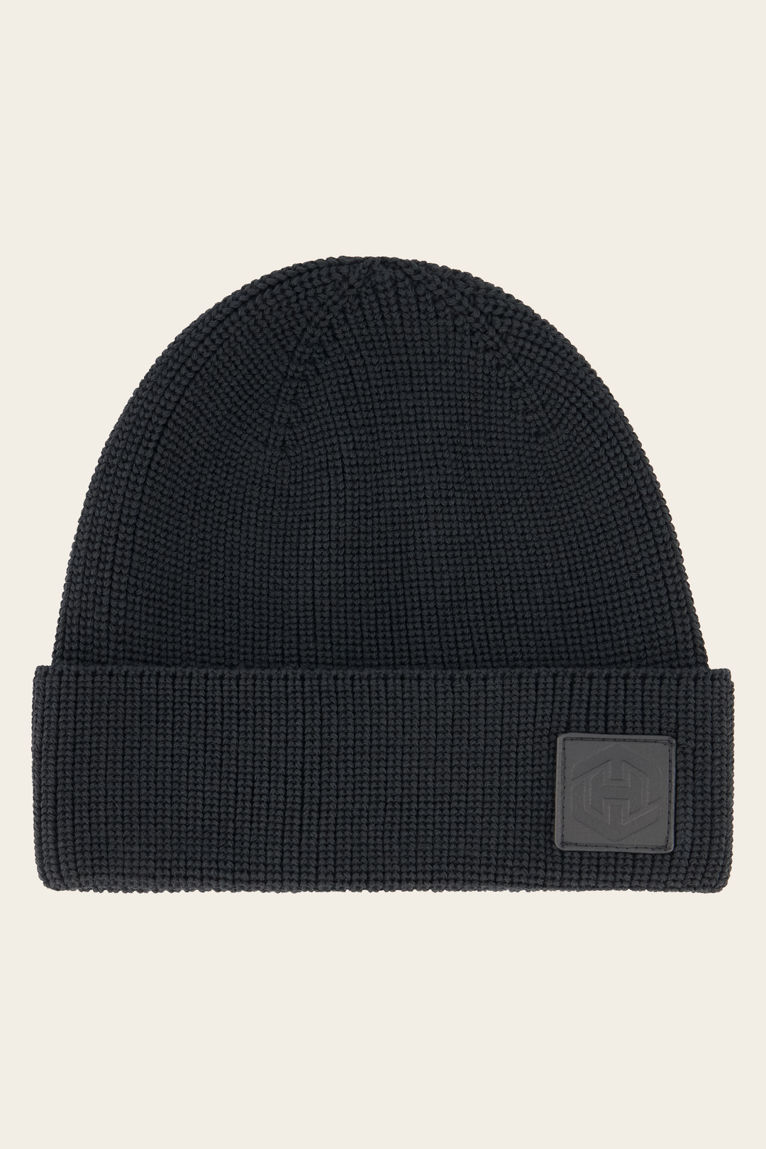 Henmark Beanies U MERINO FISHERMAN BEANIE Black