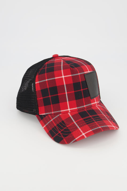 Henmark Caps U ICON TRUCKER CAP Red Check/Black