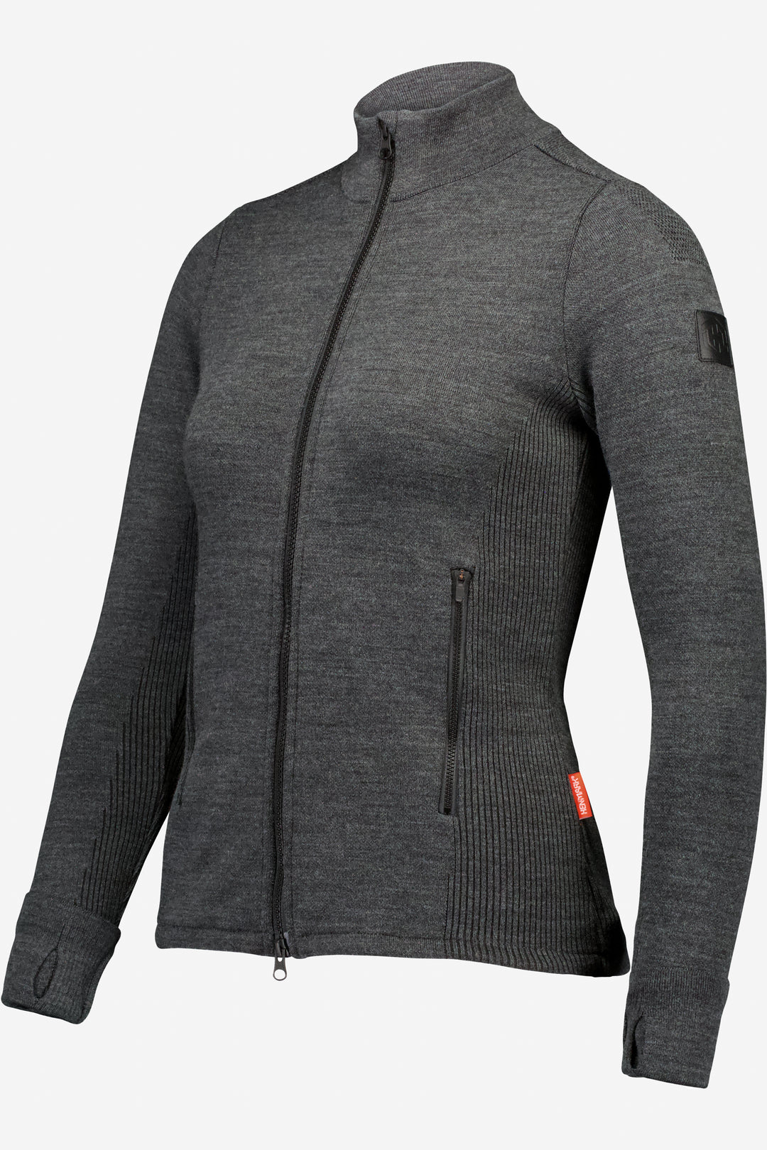 Henmark Merino Sweaters W Merino Full Zip Sweater Grey Mel XS 