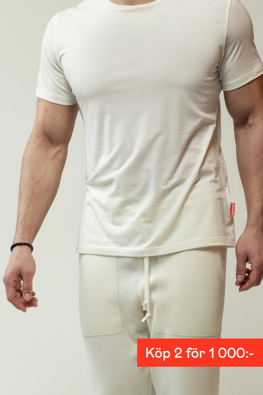 Henmark T-shirts M MERINO TENCEL® T Raw White 2XS 