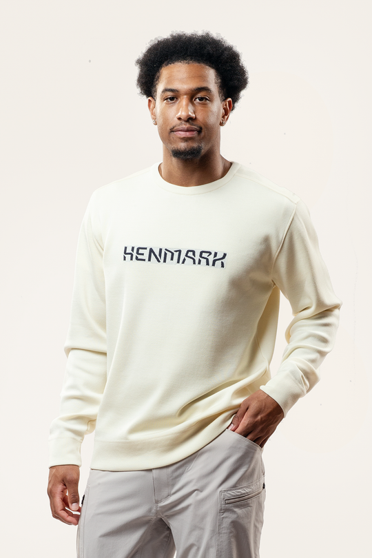 Henmark Sweaters & Hoodies U MERINO TENCEL® CREW LOGO SWEATER Raw White 2XS