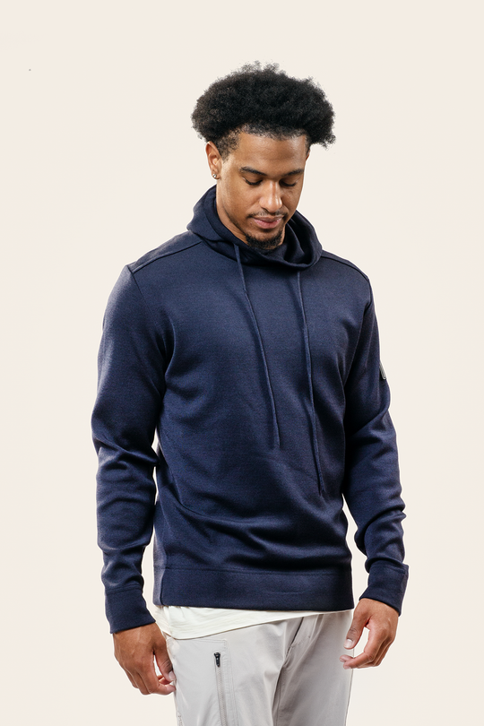 Henmark Sweaters & Hoodies U MERINO TENCEL® HOODIE Deep Blue 2XS