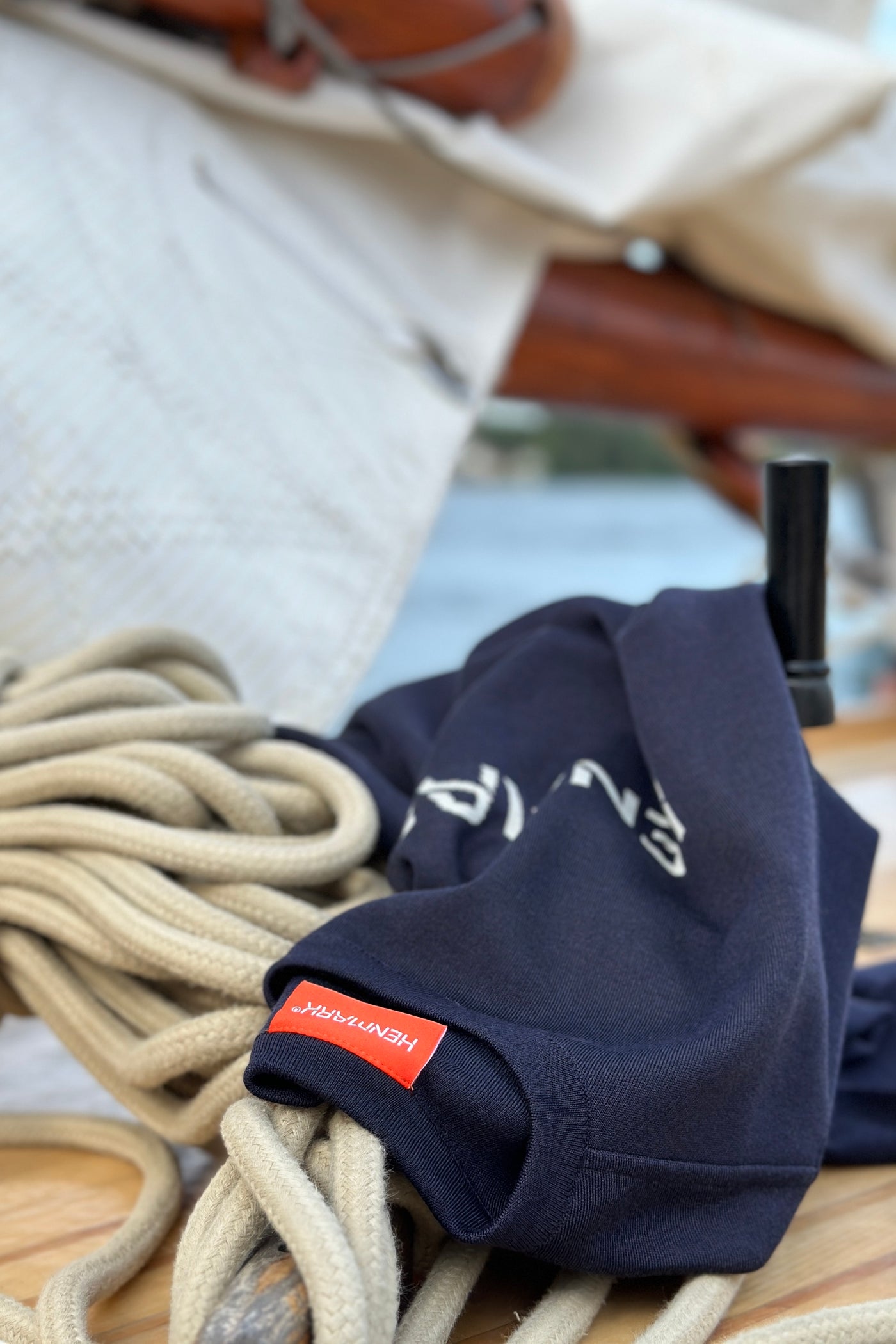 Henmark Merino Sweaters U Merino Tencel Crew Logo Sweater   