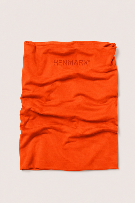 Henmark Neck Gaiters U MERINO TENCEL® NECK TUBE Mandarine Red OS